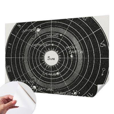 3D fototapeta s kozmičnim diagramom