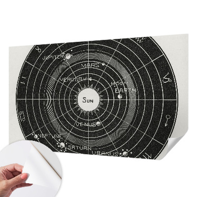 3D fototapeta s kozmičnim diagramom