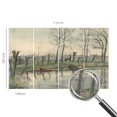 Samolepilna fototapeta za dnevno sobo Zimska pokrajina