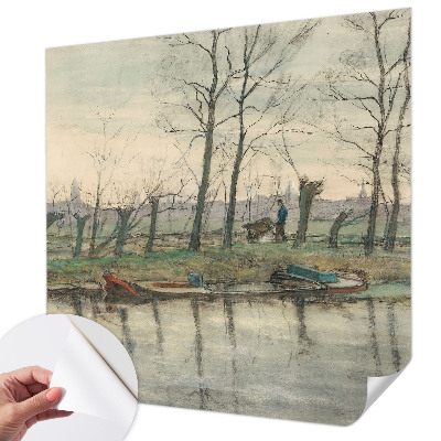 Samolepilna fototapeta za dnevno sobo Zimska pokrajina