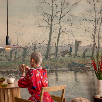 Samolepilna fototapeta za dnevno sobo Zimska pokrajina