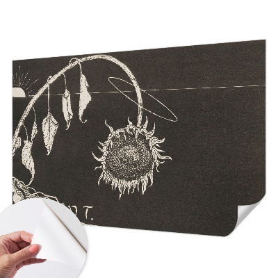 3D fototapeta z nostalgičnim motivom sončnice