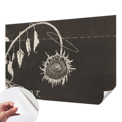 3D fototapeta z nostalgičnim motivom sončnice