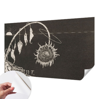 3D fototapeta z nostalgičnim motivom sončnice
