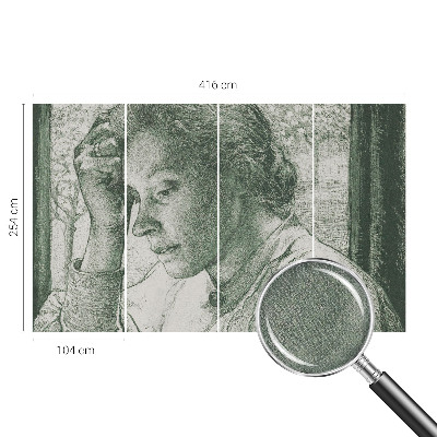 Samolepilna fototapeta za spalnico z motivom refleksivne ženske
