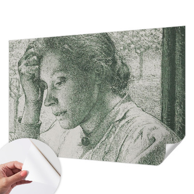 Samolepilna fototapeta za spalnico z motivom refleksivne ženske