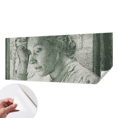 Samolepilna fototapeta za spalnico z motivom refleksivne ženske