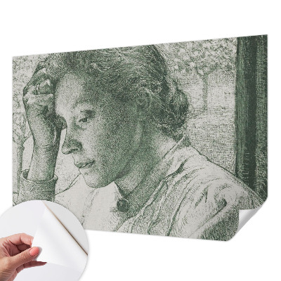 Samolepilna fototapeta za spalnico z motivom refleksivne ženske