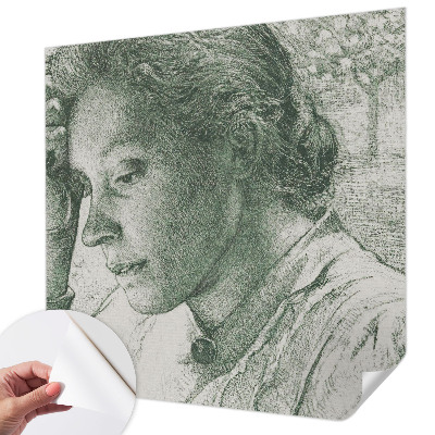 Samolepilna fototapeta za spalnico z motivom refleksivne ženske