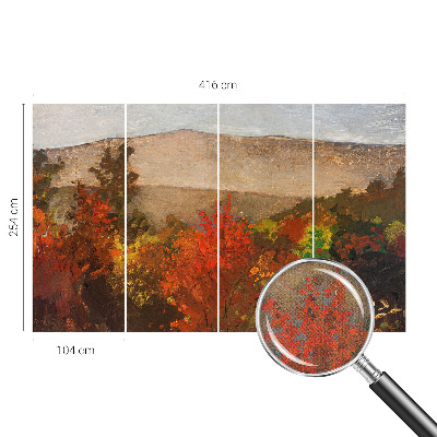 Samolepilna fototapeta za dnevno sobo z jesensko panoramo