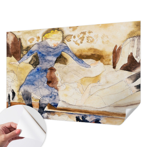 Otroška fototapeta z motivom ženske v pomirjujočem vzdušju