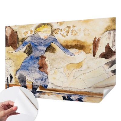 Otroška fototapeta z motivom ženske v pomirjujočem vzdušju
