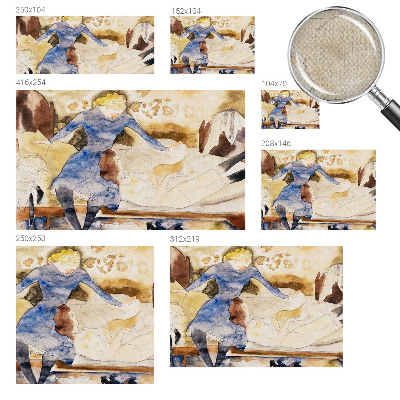 Otroška fototapeta z motivom ženske v pomirjujočem vzdušju