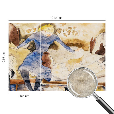 Otroška fototapeta z motivom ženske v pomirjujočem vzdušju