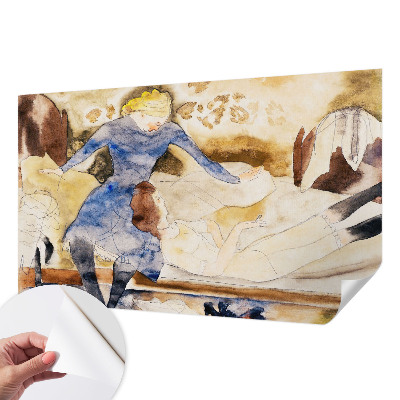 Otroška fototapeta z motivom ženske v pomirjujočem vzdušju