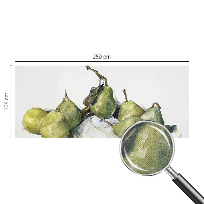 Samolepilna fototapeta z motivom akvarelnih hrušk