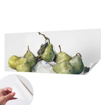 Samolepilna fototapeta z motivom akvarelnih hrušk