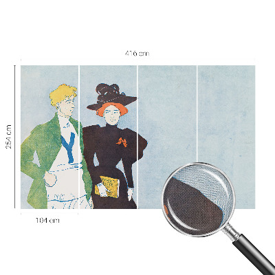 Samolepilna fototapeta za spalnico v retro slogu