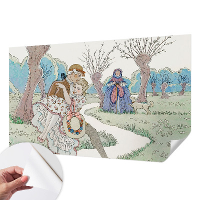 Otroška fototapeta z romantičnim prizorom