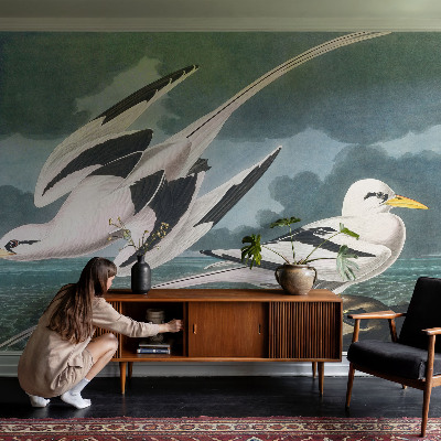 Samolepilna fototapeta za dnevno sobo Ptice ob morju