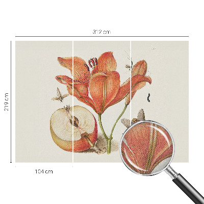 Fototapeta za otroško sobo z botanično ilustracijo