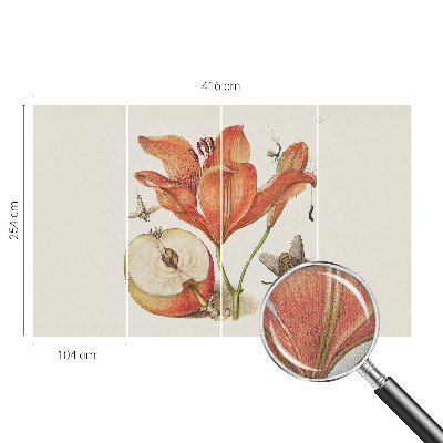 Fototapeta za otroško sobo z botanično ilustracijo