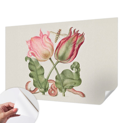 Samolepilna fototapeta za spalnico z motivom tulipana