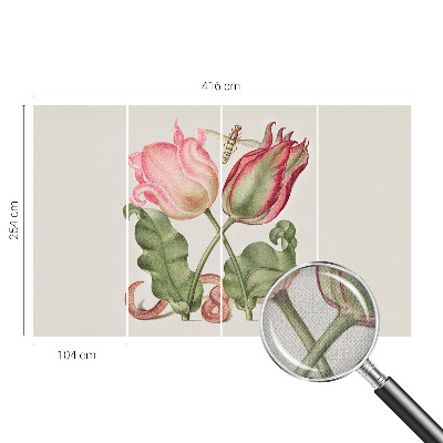 Samolepilna fototapeta za spalnico z motivom tulipana