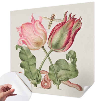Samolepilna fototapeta za spalnico z motivom tulipana