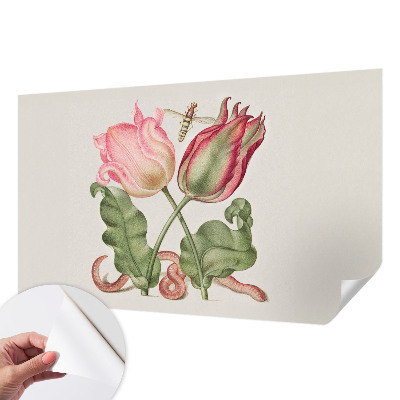 Samolepilna fototapeta za spalnico z motivom tulipana