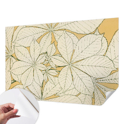 3D fototapeta s motivom kostanjevih listov