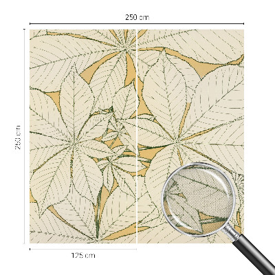 3D fototapeta s motivom kostanjevih listov
