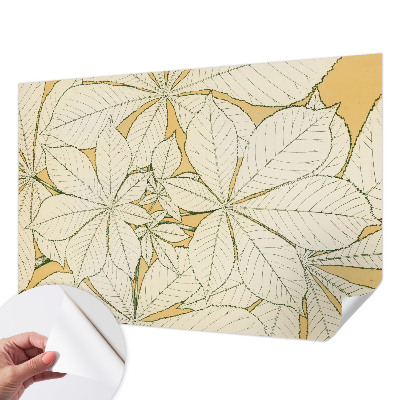 3D fototapeta s motivom kostanjevih listov