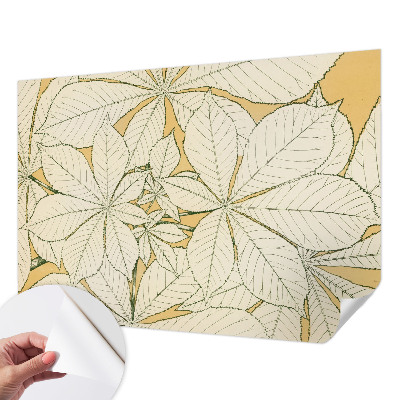 3D fototapeta s motivom kostanjevih listov