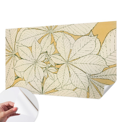 3D fototapeta s motivom kostanjevih listov