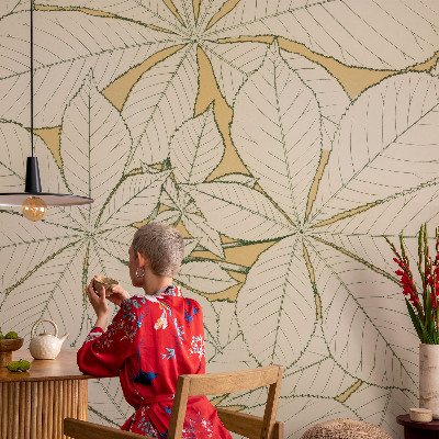 3D fototapeta Kostanjevi listi