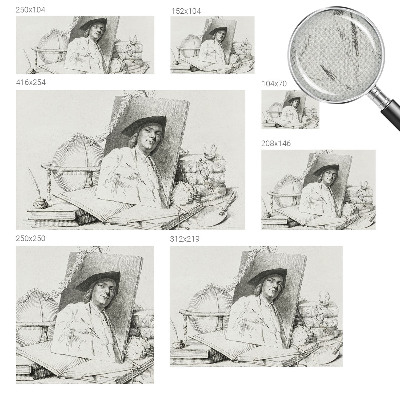 Samolepilna fototapeta za dnevno sobo Umetniški portret