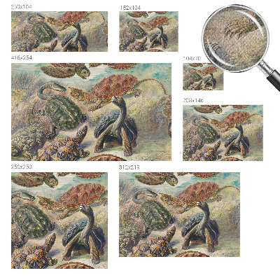 Samolepilna fototapeta za dnevno sobo Favna želv