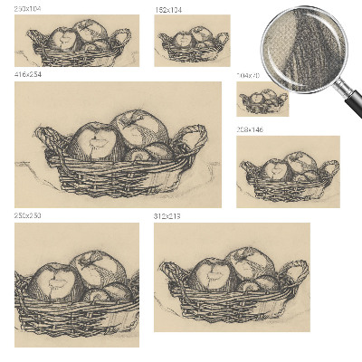 Samolepilna fototapeta za spalnico Košara s sadjem