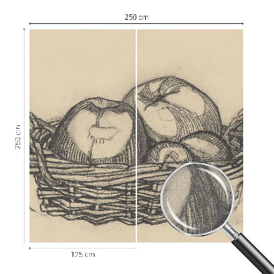 Samolepilna fototapeta za spalnico Košara s sadjem