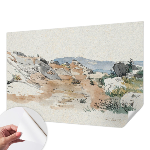 Otroška fototapeta s motivom skalne pokrajine
