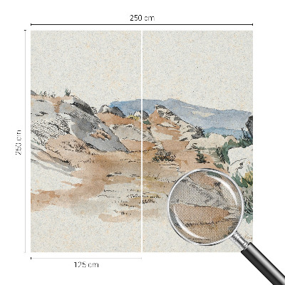 Otroška fototapeta s motivom skalne pokrajine