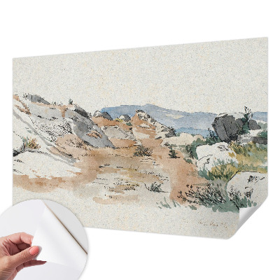 Otroška fototapeta s motivom skalne pokrajine