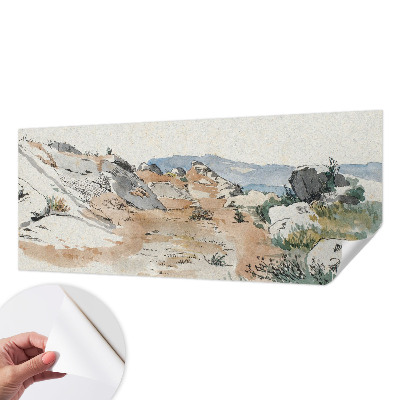 Otroška fototapeta s motivom skalne pokrajine