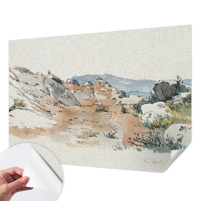 Otroška fototapeta s motivom skalne pokrajine