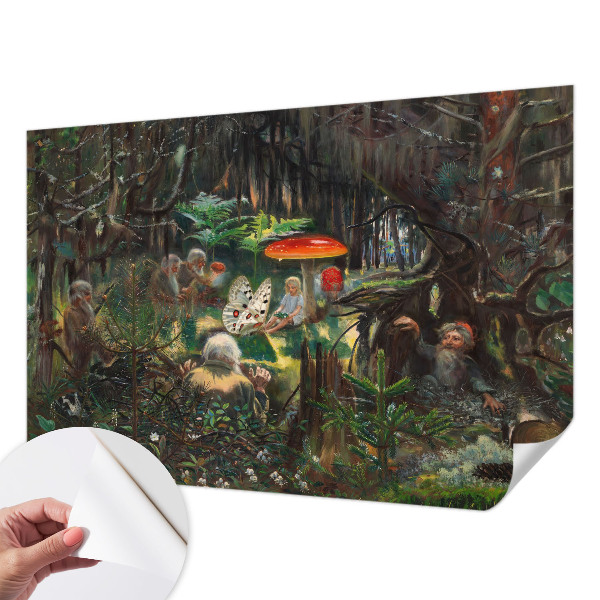 Samolepilna fototapeta za spalnico s pravljičnim motivom gozda
