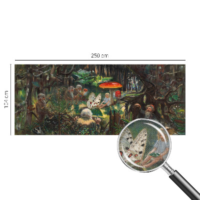 Samolepilna fototapeta za spalnico s pravljičnim motivom gozda
