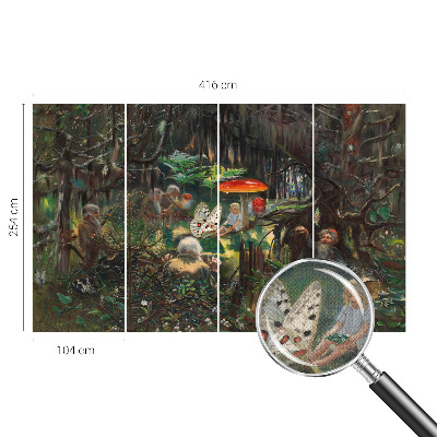 Samolepilna fototapeta za spalnico s pravljičnim motivom gozda