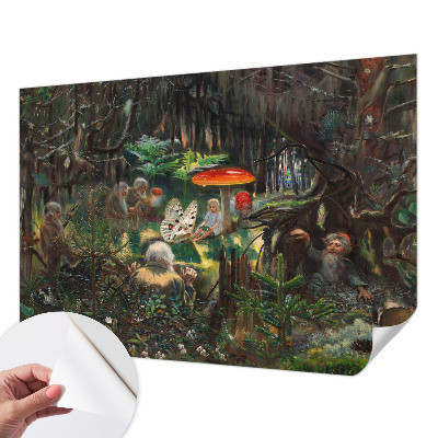 Samolepilna fototapeta za spalnico s pravljičnim motivom gozda
