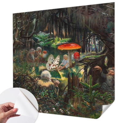 Samolepilna fototapeta za spalnico s pravljičnim motivom gozda